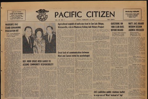 Pacific Citizen, Vol. 60, No. 7 (February 12, 1965) (ddr-pc-37-7)
