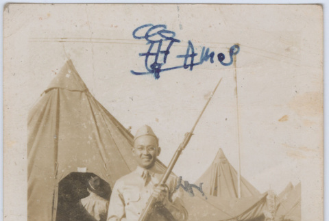 Soldier holds with bayonet (ddr-janm-17-40)