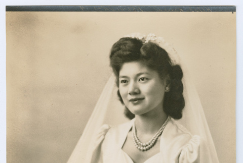 Mary Hayano Koura wedding portrait (ddr-densho-544-3)