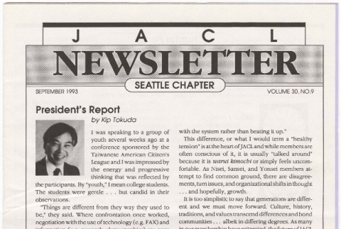 Seattle Chapter, JACL Reporter, Vol. 30, No. 9, September 1993 (ddr-sjacl-1-415)