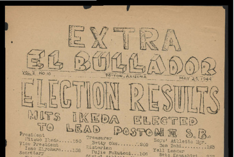Bullador, extra, vol. 2, no. 10 (May 23, 1944) (ddr-csujad-55-1709)