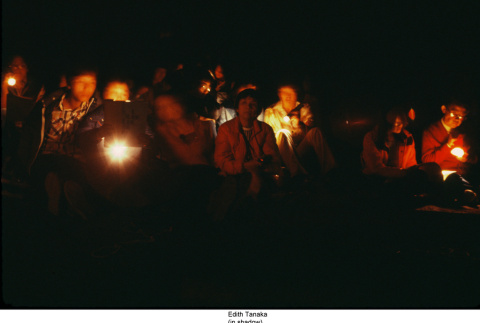 Campers during a candlelight service (ddr-densho-336-978)