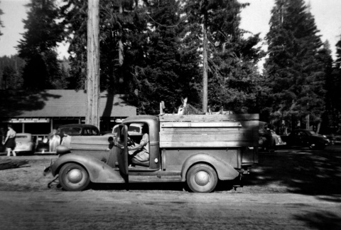 A truck at Lake Sequoia Retreat summer camp (ddr-densho-336-21)