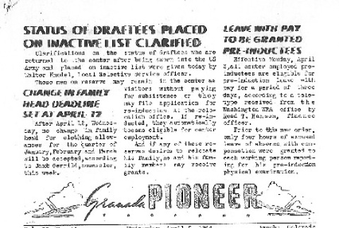 Granada Pioneer Vol. II No. 44 (April 5, 1944) (ddr-densho-147-157)