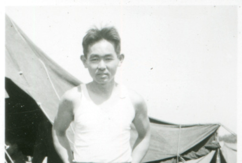 Soldier in tanktop (ddr-densho-1007-726)