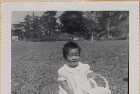 Susan Shiomi with basket (ddr-densho-522-229)