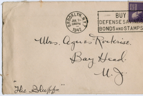 Envelope addressed to Agnes Rockrise (ddr-densho-335-395)
