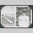 Double photo -1st outdoor graduation and Frank Miwa in baseball uniform (ddr-densho-475-641)