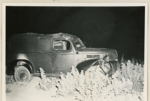 Wrecked hospital car (ddr-densho-37-2077)
