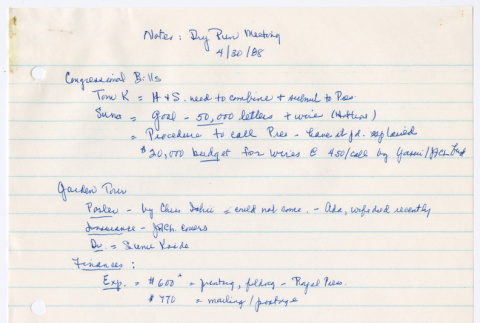Notes form Dry Run Meeting (ddr-densho-377-3057)