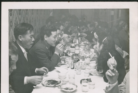 Group at banquet table (ddr-densho-293-141)
