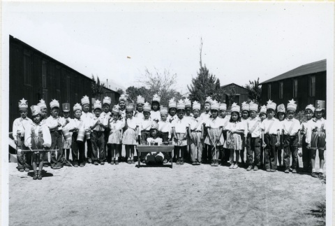 School children prepared for a show (ddr-manz-4-255)