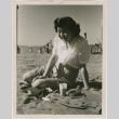 Woman on the beach (ddr-densho-201-437)