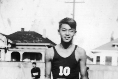 John Hanamura in basketball uniform (ddr-ajah-5-13)