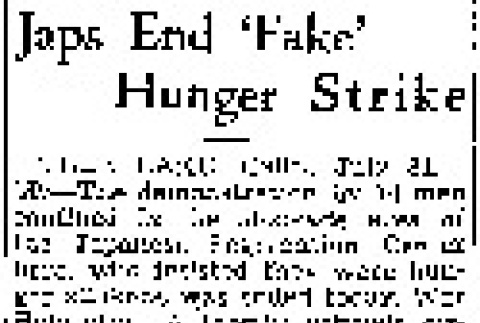 Japs End 'Fake' Hunger Strike (July 31, 1944) (ddr-densho-56-1058)