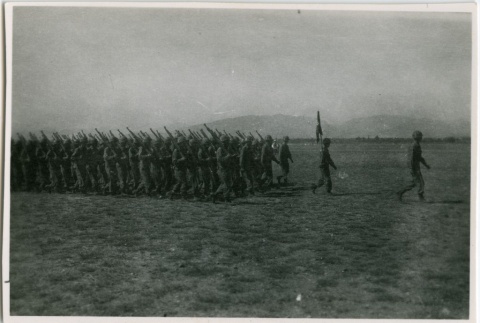 Soldiers marching in formation (ddr-densho-201-51)