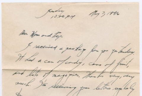 Letter from Tadashi Ishida to Mr. & Mrs. Y Ishida (ddr-densho-535-357)