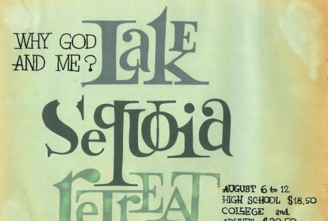 1960 Lake Sequoia Retreat poster (ddr-densho-336-109)