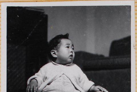 Susan Shiomi with stuffed toy (ddr-densho-522-172)