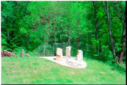Rock feature on lawn (ddr-densho-377-2617)