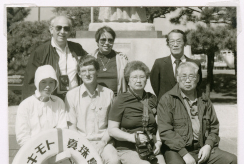 Takeo and Mitzi Isoshima in Japan with others (ddr-densho-477-483)
