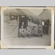 Four men outside tent (ddr-densho-466-741)