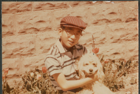Boy with dog (ddr-densho-523-308)