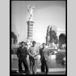 Three men in front of fountain (ddr-densho-475-133)