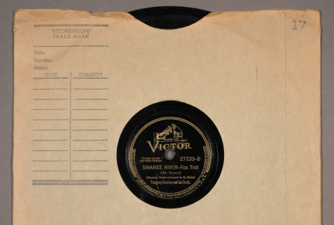 Side A   Star Dust - fox trot.  Tommy Dorsey & his Orchestra (ddr-janm-16-3)