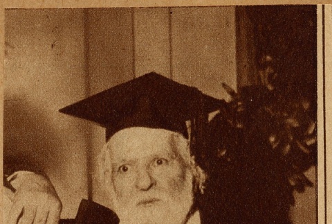 Edwin Markham in cap and gown (ddr-njpa-1-1240)