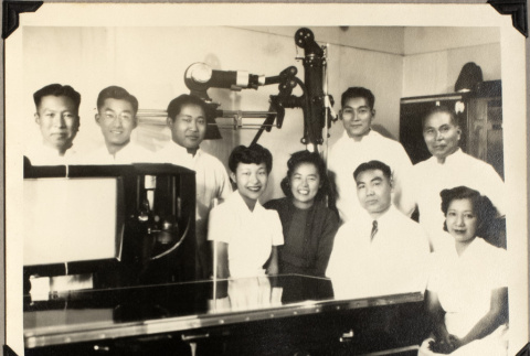 Medical staff in lab (ddr-densho-587-74)