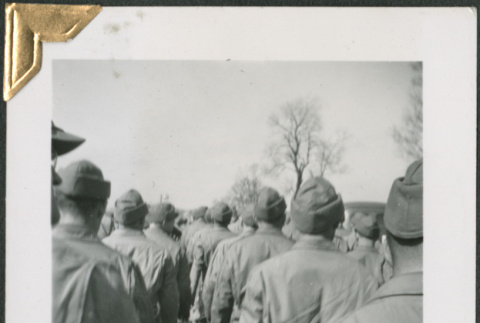 Men in formation, taken from back (ddr-densho-434-66)