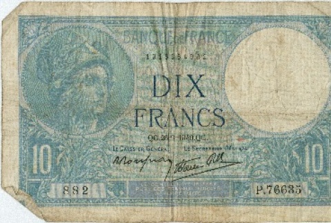 Ten franc note (ddr-densho-201-417)
