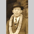 Nisei man wearing leis (ddr-njpa-4-1826)