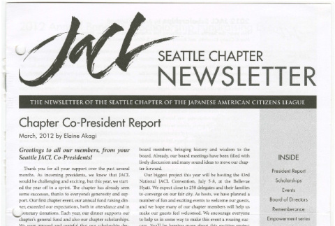 Seattle Chapter, JACL Reporter, March 2012 (ddr-sjacl-1-593)