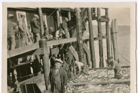 Workers on a salmon barge (ddr-densho-353-57)