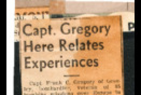 Captain Gregory here relates experiences (ddr-csujad-49-81)