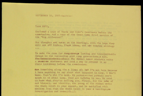 Letter to Bill  From Frank Chin (ddr-densho-122-198)