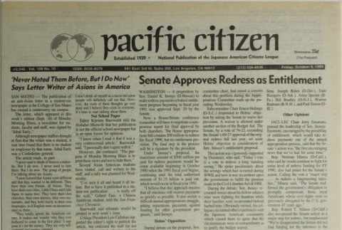 Pacific Citizen, Vol. 109, No. 10 (October 6, 1989) (ddr-pc-61-35)