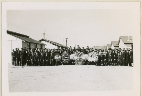 Mourners at Shigeo Matsumura's funeral (ddr-densho-37-1163)
