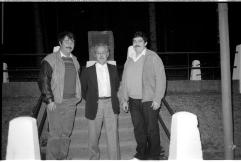Three men on stairs (ddr-densho-1007-1266)