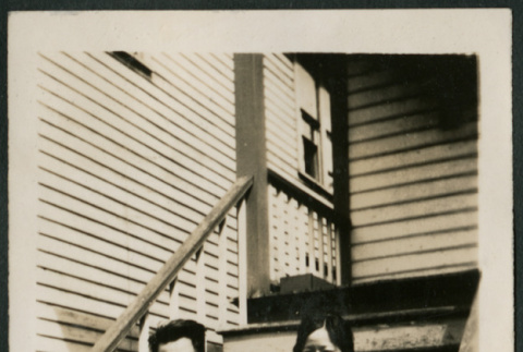 Man and woman on front steps (ddr-densho-359-652)