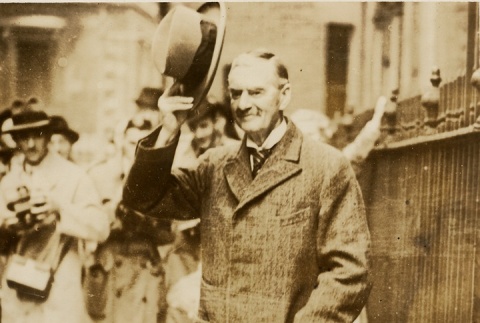 Neville Chamberlain greeting a crowd (ddr-njpa-1-14)