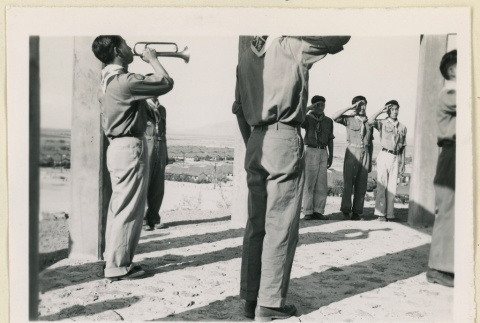 Boy Scouts at Gila River monument (ddr-densho-37-1468)