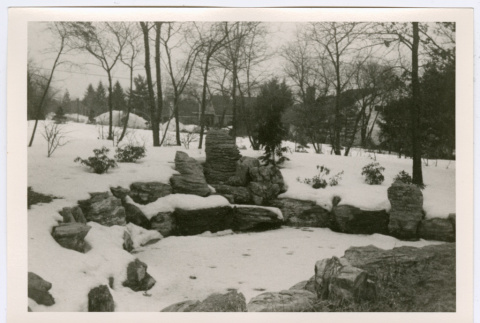 Rock waterway covered in snow (ddr-densho-377-2027)