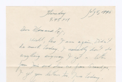 Letter from Tadashi Ishida to Mr. & Mrs. Y Ishida (ddr-densho-535-214)