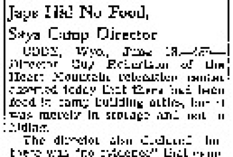 Japs Hid No Food, Says Camp Director (June 18, 1943) (ddr-densho-56-937)