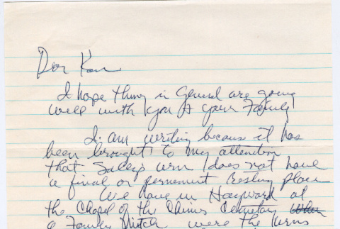 Letter from Kair Fujii to Kaneji Domoto (ddr-densho-329-1192)