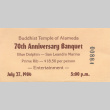 Ticket for 70th Anniversary Banquet for Buddhist Temple of Alameda (ddr-densho-512-131)