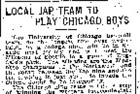 Local Jap Team to Play Chicago Boys (September 4, 1910) (ddr-densho-56-179)